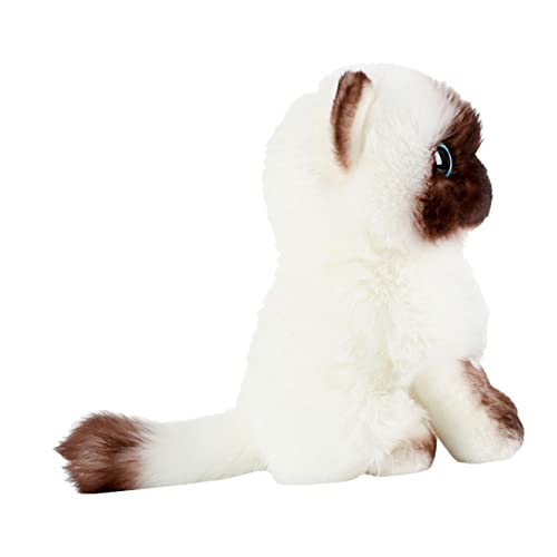 TOBBOMEY Plüsch Siamese Katze Stofftier Kuscheltier Weiches Hautfreundliches Katzen deko Kissen als Geburtstagsgeschenk für Mädchen und Katzenliebhaber von TOBBOMEY