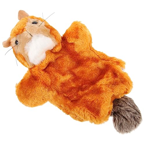 TOBBOMEY Plüsch Tierhandpuppe Squirrel Handpuppe für Weiches Storytelling für Vorschule Geburtstagsgeschenk Interaktives Lernspielzeug von TOBBOMEY