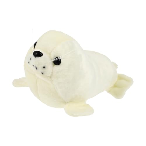 TOBBOMEY Plüschrobbe Kuscheltier Weiß Weiches Tierstofftier Dekoration Weiches Kissen Niedliche Puppe für Jungen Mädchen TOBBOMEY Plüschrobbe Kuscheltier Weiß Weiches Tierstofftier Dekoration Weiches Kissen Niedliche Puppe für Jungen Mädchen von TOBBOMEY