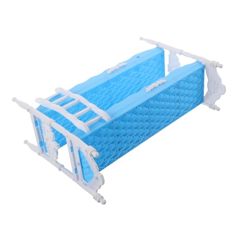 TOBBOMEY Puppenhaus-minibett 11 8 Zoll Doppelstockbett Für Mädchen Prinzessinnenpuppe Schlafzimmermöbel Zubehör Fantasieentwicklung Spielzeugset von TOBBOMEY
