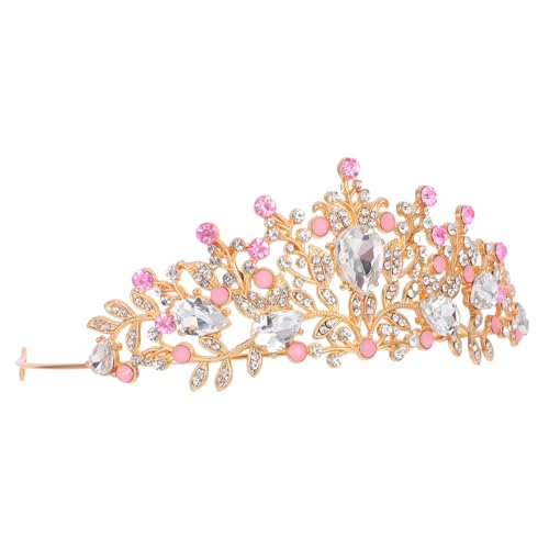 TOBBOMEY Prinzessin Strass Tiara Stirnband Rosa Krone Haaraccessoire für Hochzeit Geburtstag Party Bühnenauftritt Komfortabel Sicher Leicht TOBBOMEY Prinzessin Strass Tiara Stirnband Rosa Krone Haaraccessoire für Hochzeit Geburtstag Party Bühnenauftritt Komfortabel Sicher Leicht von TOBBOMEY