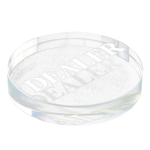 TOBBOMEY Professioneller Poker Dealer Button aus Transparentem Kristall Kompakt und Langlebig Praktisches Zubehör für Hold Geeignet für Heim Turnierspiele TOBBOMEY Professioneller Poker Dealer Button aus Transparentem Kristall Kompakt und Langlebig Praktisches Zubehör für Hold Geeignet für Heim Turnierspiele von TOBBOMEY