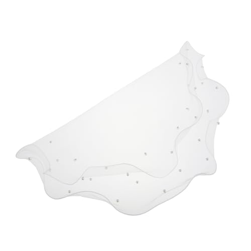 TOBBOMEY Puppe Puppenschleier Haarschmuck Braut Kurzschleier Hochzeit Haarschmuck Kurzer Brautschleier Kunstperlenschleier Brautschleier Für Hochzeit Perlenhochzeitsschleier Brautschleier von TOBBOMEY