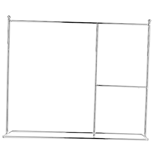 TOBBOMEY Puppen Kleiderständer aus für Puppenhaus Eleganter Kleidungsständer für Puppenmöbel Weißchrom zur Präsentation von Puppenkleidung und Accessoires von TOBBOMEY