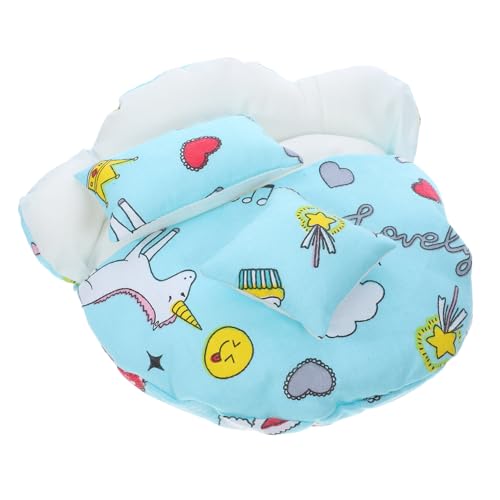 TOBBOMEY Puppen Schlafsack aus Weichem Zartes Design Dekoratives Puppenzubehör Passend für Kleine Puppen Kuschelige Schlafumgebung für Spiel und Alltag Hellblau von TOBBOMEY