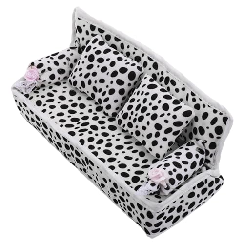 TOBBOMEY Miniatur-Sofa Für Puppenhaus Realistisches Wohnzimmer- Mini-möbel Spielzeug-Couch Miniatur-Accessoire von TOBBOMEY