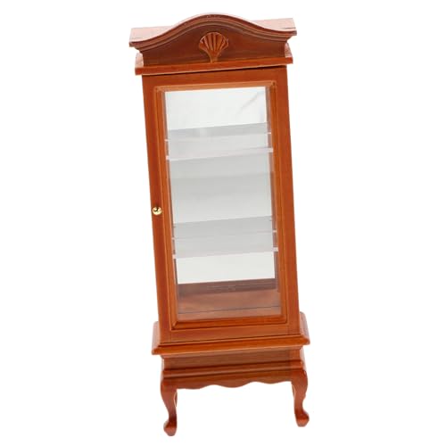 TOBBOMEY Puppenhausschrank Modell Puppenhaus Miniaturmöbel DIY Puppenhaus Minimöbel Miniatur Für Puppenhaus Miniatur Puppenhausmöbel Puppenhaus Bücherregal Puppenhausschrank von TOBBOMEY