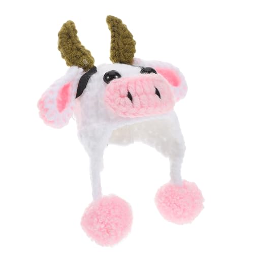 TOBBOMEY Stilvolle Miniatur Puppenmütze Strick Kuhmütze Fuzzy Spielzeugmütze Bastelbedarf Winzige Mütze Für Puppenhaus TOBBOMEY Stilvolle Miniatur Puppenmütze Strick Kuhmütze Fuzzy Spielzeugmütze Bastelbedarf Winzige Mütze Für Puppenhaus von TOBBOMEY