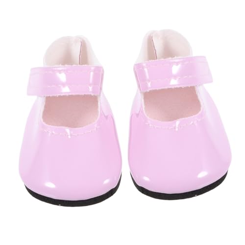 TOBBOMEY Puppenschuhe Mädchen Zubehör PU Leder Mini Schuhe Dekoration Passend für Baumwollpuppen Kleidungswechsel von TOBBOMEY