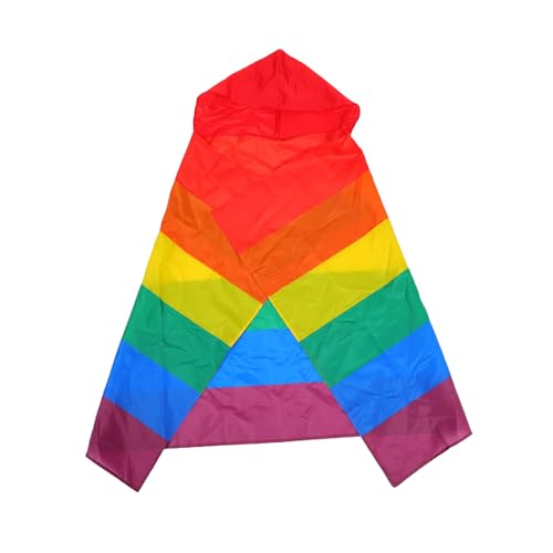 TOBBOMEY Rainbow Cape Partydeko Leichtes Flexibles Lgbt Pride Umhang mit Leuchtendem Regenbogenmotiv Komfortabel Tragbar für Csd Pride Events Karneval und Freundesgeschenke von TOBBOMEY