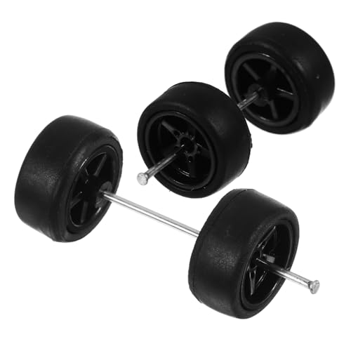 TOBBOMEY Rc Auto Modell Reifen Ersatz Gummireifen Schwarz Austauschbar Kinderfreundlich Kompatibel mit Spielzeugautos für Jungen und Mädchen von TOBBOMEY