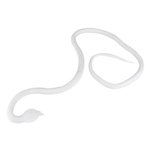 TOBBOMEY Realistische Weiße Gummischlange Detailgetreue Plastikschlange Gruseliges Party Requisit für April Fools Day Halloween und Streichspaß TOBBOMEY Realistische Weiße Gummischlange Detailgetreue Plastikschlange Gruseliges Party Requisit für April Fools Day Halloween und Streichspaß von TOBBOMEY