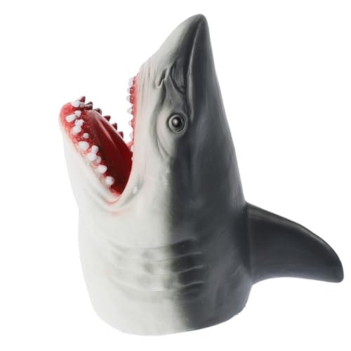 TOBBOMEY Realistischer Meeresräuber Handpuppenkopf für Weiches Tier handpuppe Interaktives Cosplay für Jungen und Mädchen Pädagogisches Lernspielzeug Fördert Spielerische Frühbildung von TOBBOMEY