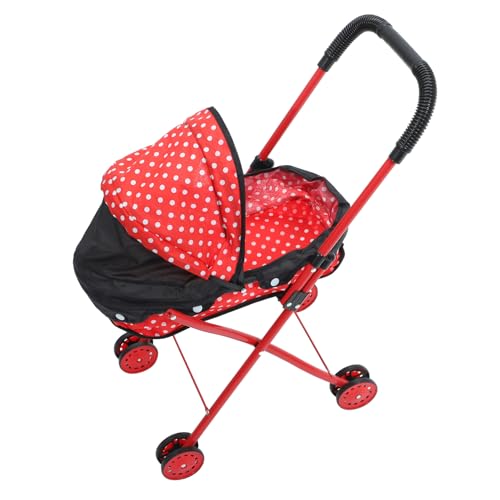 TOBBOMEY Realistischer Puppenwagen Kinderwagen Leicht Tragbar Stabiler Rahmen Weicher Griff Puppe Zubehör Für Rollenspiele Mädchen TOBBOMEY Realistischer Puppenwagen Kinderwagen Leicht Tragbar Stabiler Rahmen Weicher Griff Puppe Zubehör Für Rollenspiele Mädchen von TOBBOMEY