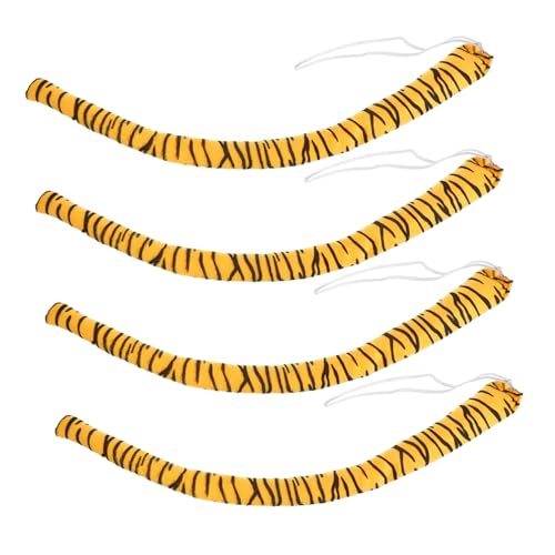 TOBBOMEY Realistischer Tiger Plüsch Fake Tail Weiches Leichtes Tierkostüm Zubehör für Halloween Cosplay Motto Partys und Bühnenauftritte Teiliges von TOBBOMEY