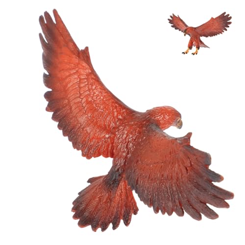 TOBBOMEY Realistisches Adler Modell Figur aus Kunststoff Kleines Dekoratives Tierornament Pädagogisches Lernspielzeug Naturgetreues Design für Garten und Schreibtisch Lebensecht und von TOBBOMEY