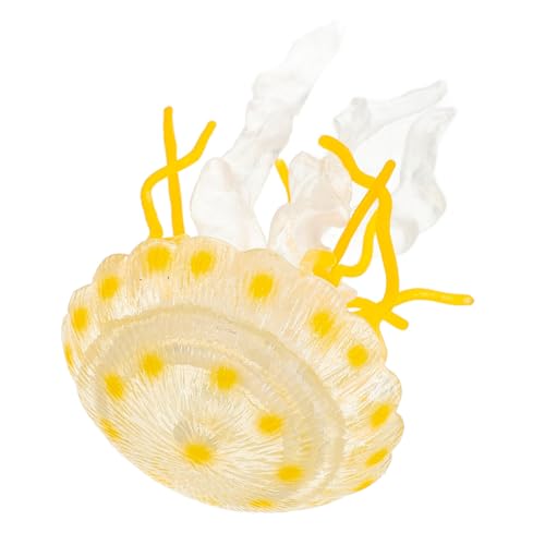 TOBBOMEY Realistisches Gelbes Quallen Modell aus Kunststoff als Aquarium deko Pädagogisches Meereslebewesen der Beobachtungs Kognitionsfähigkeiten von Kindern im Fischbecken TOBBOMEY Realistisches Gelbes Quallen Modell aus Kunststoff als Aquarium deko Pädagogisches Meereslebewesen der Beobachtungs Kognitionsfähigkeiten von Kindern im Fischbecken von TOBBOMEY