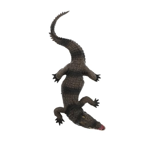 TOBBOMEY Realistisches Krokodil Modell aus Stabiles Lernspielzeug und Dekoration Naturgetreues Wildtier Ornament für Pädagogisches zur Spielerischen Früherziehung von TOBBOMEY