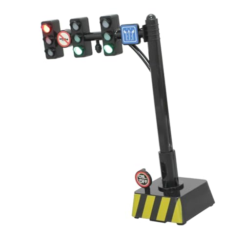 TOBBOMEY Realistisches Leuchtlicht Modell Spielampel DIY Verkehrsampel mit Bunten Lichtern zur Frühkindlichen und Miniatur Ampel Dekor für Fahrzeugfans von TOBBOMEY