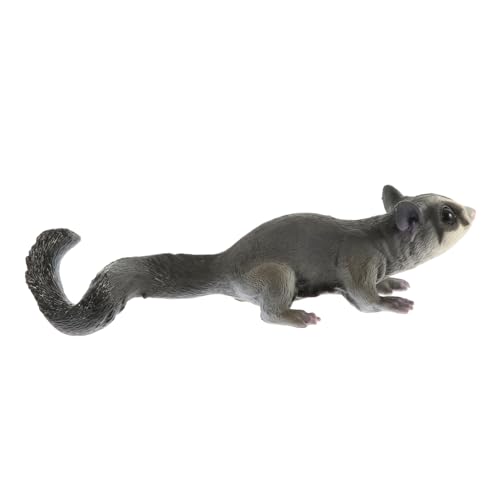 TOBBOMEY Realistisches Petaurus Breviceps Modell aus Solidem Kunststoff Niedliche Landtier Figurine für Dekoratives Desktop und Gartenornament Vielseitiges Tiermodell für DIY Landschaften von TOBBOMEY