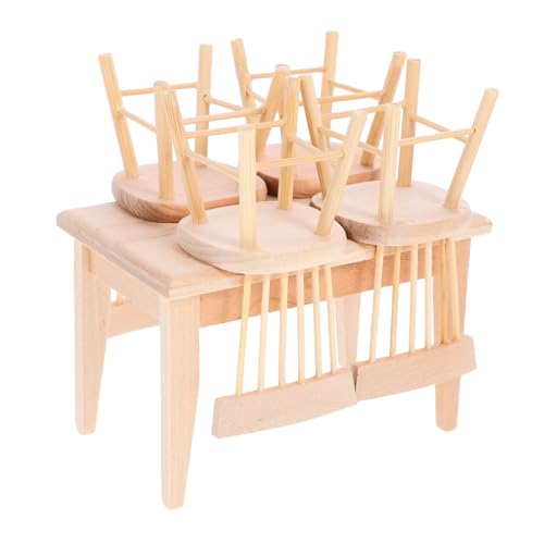 TOBBOMEY Retro Holzstuhl Stabile Kleine Sitzmöbel für DIY Dekoration Langlebige Geruchsfreie Miniatur Sitzgelegenheit Geeignet als Puppenhaus Zubehör und Tischdekoration TOBBOMEY Retro Holzstuhl Stabile Kleine Sitzmöbel für DIY Dekoration Langlebige Geruchsfreie Miniatur Sitzgelegenheit Geeignet als Puppenhaus Zubehör und Tischdekoration von TOBBOMEY