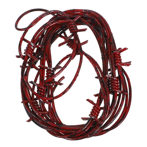 TOBBOMEY Rote Halloween Stacheldraht Deko Stacheldrahtgirlande Leicht Aufhängbar Gruselige Partydekoration Für Wand Raum Für Halloween Kostümparty Horror Deko TOBBOMEY Rote Halloween Stacheldraht Deko Stacheldrahtgirlande Leicht Aufhängbar Gruselige Partydekoration Für Wand Raum Für Halloween Kostümparty Horror Deko von TOBBOMEY