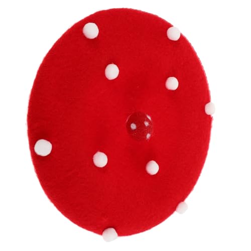 TOBBOMEY Pilz Strickmütze Damen Kinder Baskenmütze Im Französischen Stil Warme Mütze TOBBOMEY Pilz Strickmütze Damen Kinder Baskenmütze Im Französischen Stil Warme Mütze von TOBBOMEY
