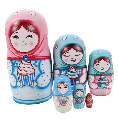 TOBBOMEY Russische Nesting Puppen Lagiges Handbemaltes Holzspielzeug Stabiles Kompaktes Set für Jungen Traditionelle Kultur Tragbar und Reisetauglich Edukatives Familienspiel TOBBOMEY Russische Nesting Puppen Lagiges Handbemaltes Holzspielzeug Stabiles Kompaktes Set für Jungen Traditionelle Kultur Tragbar und Reisetauglich Edukatives Familienspiel von TOBBOMEY