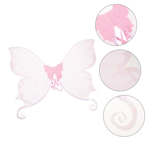 TOBBOMEY Schmetterlingsflügel Kostüm Zubehör für Mädchen Leichtes Bequemes Cosplay Flügel Elegantes Design für Party Festival Bühnenauftritte Tragbar und Langlebig von TOBBOMEY