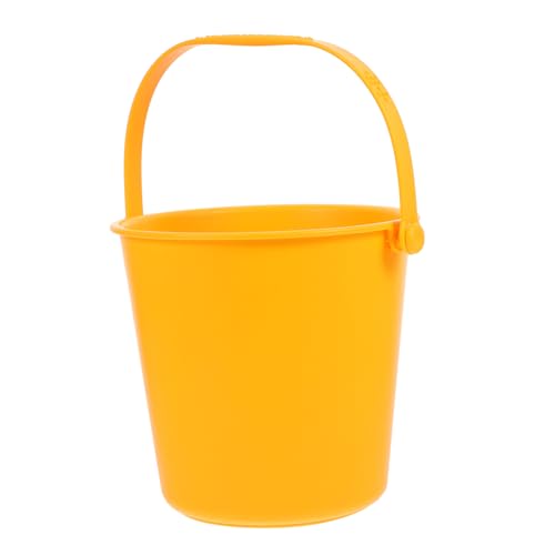 TOBBOMEY Schneekübel- Eimer Sand leichte Eimer Sommer Strand Eimer Mehrzweckeimer tragbare Strandeimer tragbarer Sandeimer Wassereimer- Plastik Yellow von TOBBOMEY