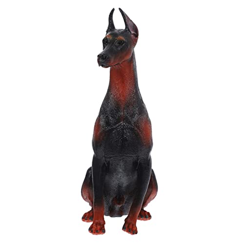 TOBBOMEY Simulation Dobermann Pinscher Modell Dekoration Hund Kognitives Modell Spielzeug Hund Gefälschte Hundefiguren Kleine Hundestatue Realistische Hundeformmodelle Simulation von TOBBOMEY
