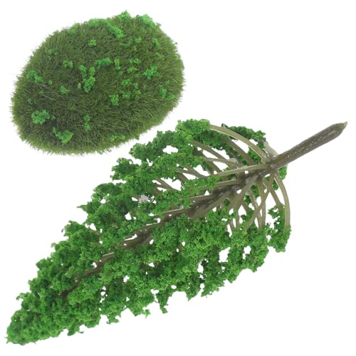 TOBBOMEY Simulationslandschaftsbaum Mini-Modellbäume Pflanzen im Freien gefälscht Diorama-Minibäume Miniatur klein Baumschmuck grüne Landschaft Landschaftsmodell Baummodell Plastik Green von TOBBOMEY