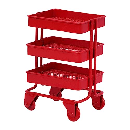 TOBBOMEY Simulierter Schmiedeeisenwagen Miniatur winzig Puppenhaus dekoratives Eisenkarren-Modell Mini-Lagerregal-Handwagen Mini House Prop Aufbewahrungswagen-Ornament rot TOBBOMEY Simulierter Schmiedeeisenwagen Miniatur winzig Puppenhaus dekoratives Eisenkarren-Modell Mini-Lagerregal-Handwagen Mini House Prop Aufbewahrungswagen-Ornament rot von TOBBOMEY