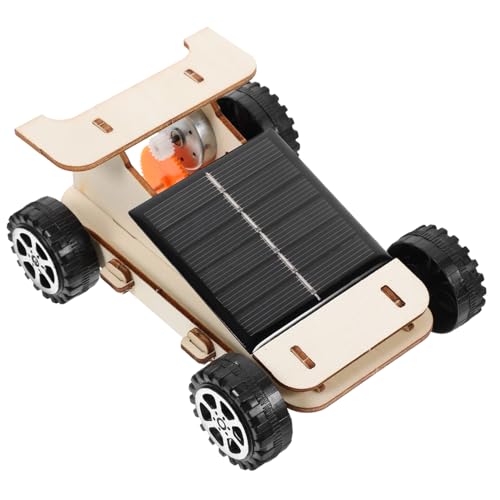 TOBBOMEY Solar Auto Modellbausatz zum Zusammenbauen Pädagogisches DIY Solarfahrzeug Praktisches Wissenschaftsexperiment für Schüler Holzspielzeug Einfache Montage Lernspielzeug von TOBBOMEY