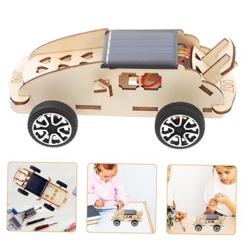 TOBBOMEY Solarbetriebenes DIY Wissenschaftsspielzeug aus Holz Edukatives Solarauto Modell Bausatz für Jungen und Mädchen Fördert Praktische Fähigkeiten und Kreatives Denken von TOBBOMEY
