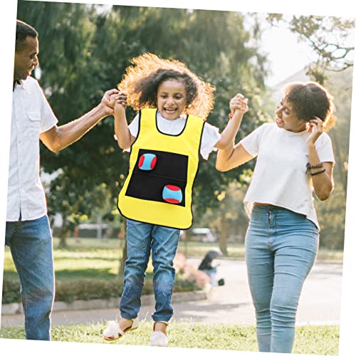 TOBBOMEY Sticky Ball Spielset für Klett Wurfspiel Outdoor Party für Jungen und Mädchen Fördert Hand Auge Koordination Klettweste und Bunten Bällen Sicher und Vielseitig Zufällige Farbe von TOBBOMEY