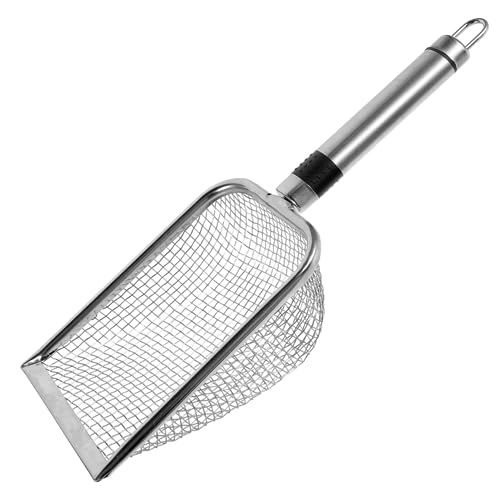 TOBBOMEY Strandsandschaufel Strand-Mesh-Schaufel Mesh-Reinigungsschaufel edelstahlspachtel strandspielzeug Strandzubehör lustige Schaufel Strandsandfilterschaufel Rostfreier Stahl Silver TOBBOMEY Strandsandschaufel Strand-Mesh-Schaufel Mesh-Reinigungsschaufel edelstahlspachtel strandspielzeug Strandzubehör lustige Schaufel Strandsandfilterschaufel Rostfreier Stahl Silver von TOBBOMEY