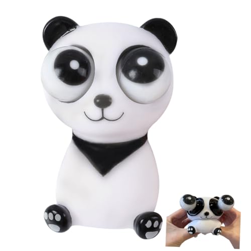 TOBBOMEY Stressabbau Kleiner Panda Quetschspielzeug mit Pop Out Augen Flexibles Squeeze Toy für Handübungen Lustiges Geschenk für Geburtstagsfeiern von TOBBOMEY