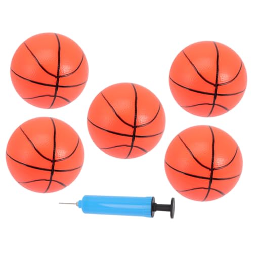TOBBOMEY Teiliges Aufblasbare Mini Basketballspielzeuge mit Pumpe Leichte Bunte Sprungbälle für Sportparty deko für Drinnen Sowie Draußen Inklusive Kleine Bälle frei von TOBBOMEY