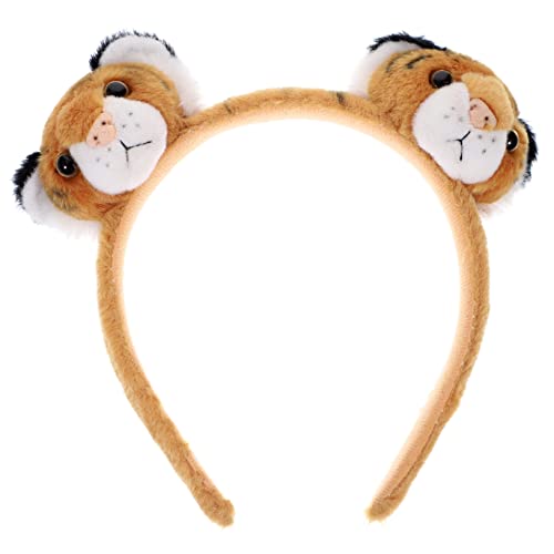 TOBBOMEY Entzückendes Tier-stirnband Tiger-hals Tier-cosplay-zubehör Dschungel-party Kopfschmuck Modisch TOBBOMEY Entzückendes Tier-stirnband Tiger-hals Tier-cosplay-zubehör Dschungel-party Kopfschmuck Modisch von TOBBOMEY