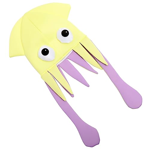 TOBBOMEY Tintenfischhut Oktopus-Kostüm Matrosenmützen für Erwachsene Piratenhut verrückter Hut Kappe partyhüte tiermütze Tierhut Cosplay-Party-Cartoon-Hut Partygeschenk Stoff Yellow TOBBOMEY Tintenfischhut Oktopus-Kostüm Matrosenmützen für Erwachsene Piratenhut verrückter Hut Kappe partyhüte tiermütze Tierhut Cosplay-Party-Cartoon-Hut Partygeschenk Stoff Yellow von TOBBOMEY