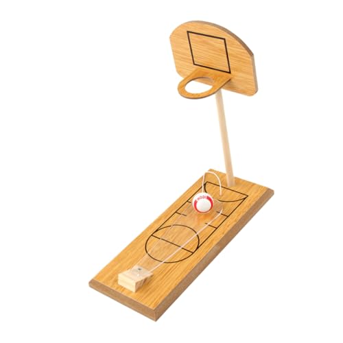 TOBBOMEY Mini Tisch-basketballspiel aus Holz Tragbares Desktop-Spielzeug für Junge Mädchen und Erwachsene Stressabbau Indoor Outdoor Spaß Büro und Reisen von TOBBOMEY