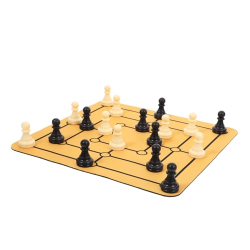 TOBBOMEY Traditionelles Nine Mens Morris Spielset Tragbares Brettspiel aus Mauspad Material für Familienunterhaltung Fördert Denkfähigkeit und Strategisches Lernen bei Kindern und von TOBBOMEY