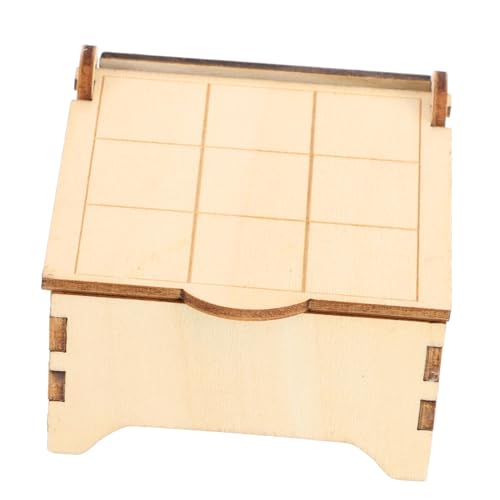 TOBBOMEY Triple Toe Brettspiele Tischspiele Tie Tac Toe Tie Tic Toe Air Hickory Spieltisch Kinder Holz Puzzle Boxen Tisch Air Hockey Für Kinder von TOBBOMEY