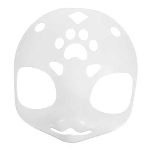 TOBBOMEY Unbemalte Weiße Kunststoff Furry Halloween Maske DIY Tierkostüm Basis für Cosplay Kawaii Tiermasken Zubehör für Karneval Maskenball TOBBOMEY Unbemalte Weiße Kunststoff Furry Halloween Maske DIY Tierkostüm Basis für Cosplay Kawaii Tiermasken Zubehör für Karneval Maskenball von TOBBOMEY