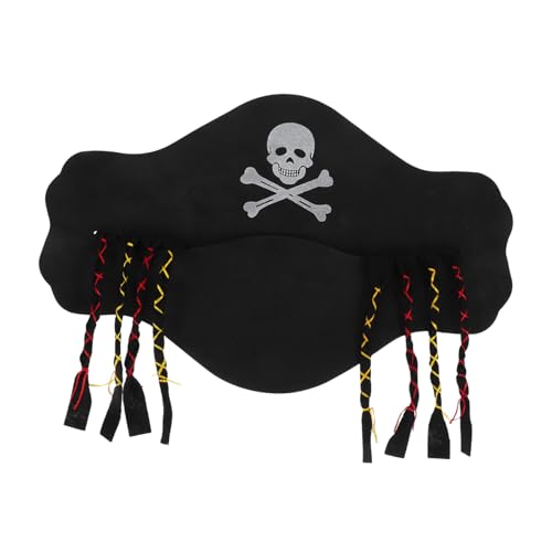 TOBBOMEY Verstellbarer Piratenhut mit Geflochtenem Haar EVA Material Unisex Piraten Accessoire für Erwachsene für Halloween Karneval und Piratenkostüm Partys von TOBBOMEY