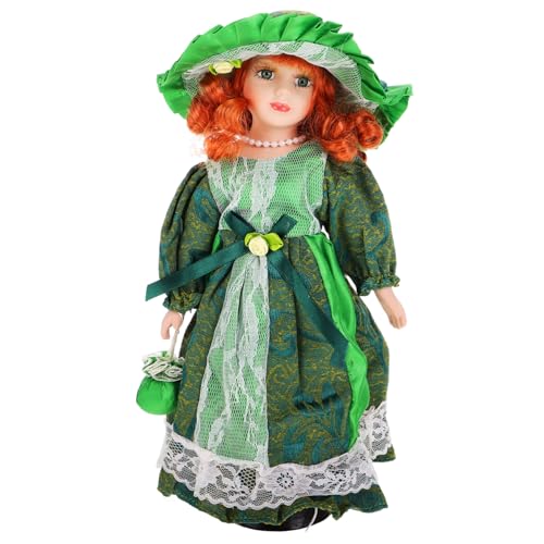 TOBBOMEY Viktorianische Porzellanpuppe Miniatur Dame Keramikfigur Ornament für Puppenhaus Dekoration Wohnzimmer Schlafzimmer Sammler von TOBBOMEY