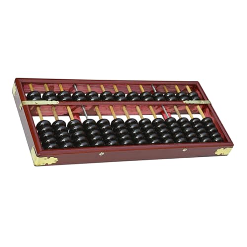 TOBBOMEY Vintage Holz Abakus Stäbe Perlen Rechenrahmen für Erwachsene Traditionelles Lernspielzeug Leicht und Tragbar für Schule Büro und Zuhause von TOBBOMEY