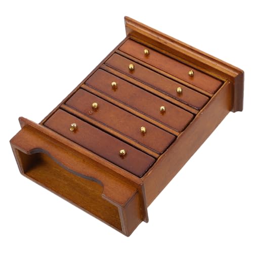 TOBBOMEY Vintage Puppenhausmöbel Nachttisch aus Holz mit Abnehmbarem Schubladenfach Miniatur Schlafzimmerkommode für Kinderzimmer Spiel Robustes Walnussfarbendes Sideboard für Puppenhaus TOBBOMEY Vintage Puppenhausmöbel Nachttisch aus Holz mit Abnehmbarem Schubladenfach Miniatur Schlafzimmerkommode für Kinderzimmer Spiel Robustes Walnussfarbendes Sideboard für Puppenhaus von TOBBOMEY