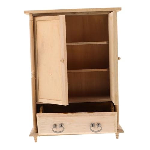 TOBBOMEY Vintage für Puppenhausmöbel Kreatives DIY Unlackiertes Design für Schlafzimmerdekoration Beige von TOBBOMEY